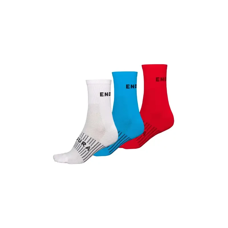 E-shop Ponožky Endura Coolmax Race (3 páry v balení) biele vel. S-M