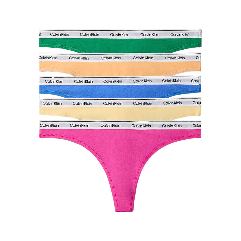 CALVIN KLEIN - dámske tangá 5PACK Icon logo cotton stretch This is 68684970