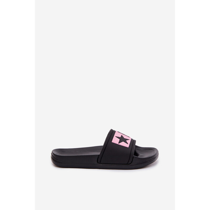 E-shop Big Star Shoes Dětské pantofle Big Star TT374A004 Černo-Růžové