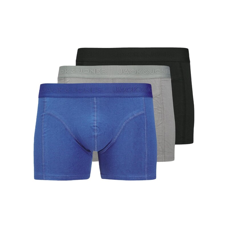 JACK & JONES Boxerky Ordinary modrá / sivá / čierna 68687438
