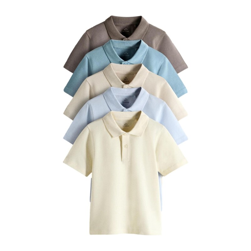E-shop The Set Tričko krémová / svetlomodrá / čokoládová / svetložltá