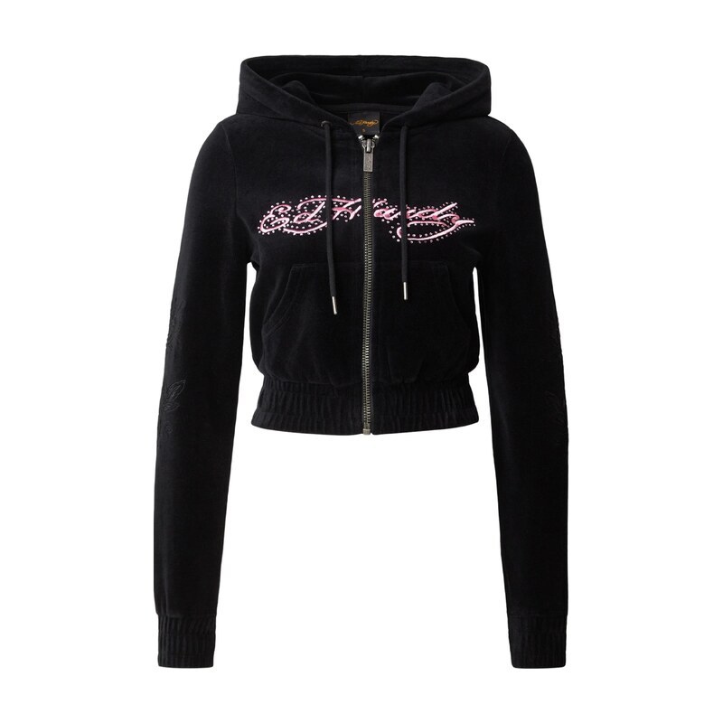 Ed Hardy Tepláková bunda ružová / čierna 68690531