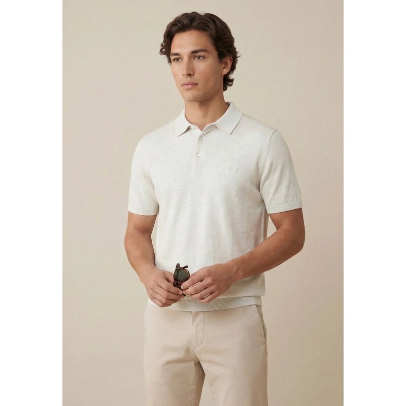 Pánska smotanová Air Cotton polokošeľa FYNCH-HATTON 68699426