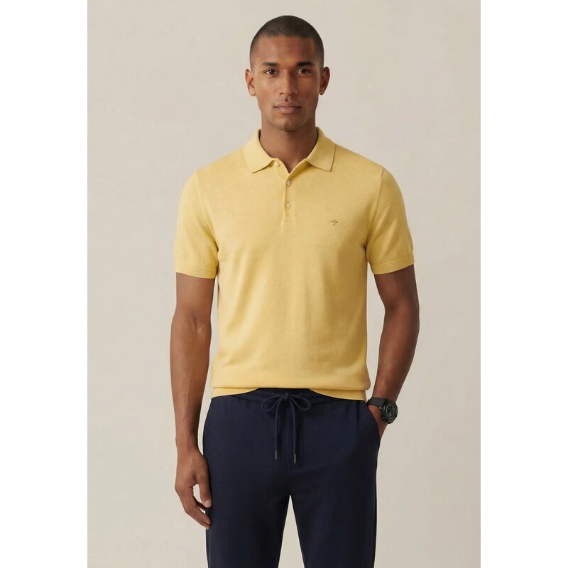 Pánska žltá Air Cotton polokošeľa FYNCH-HATTON 68699422