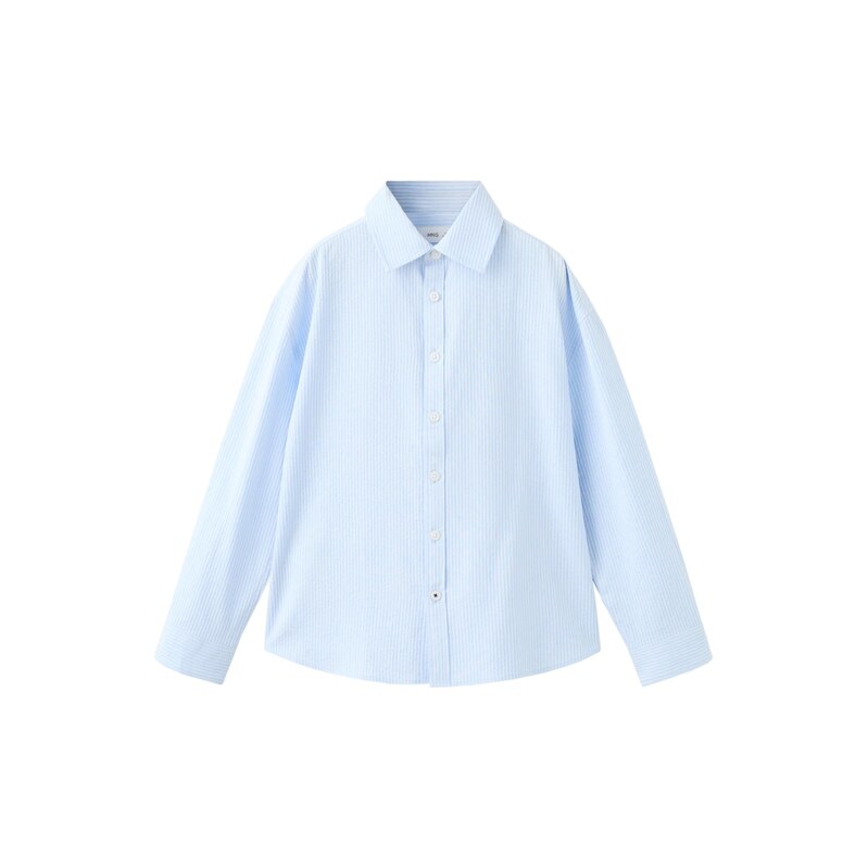E-shop MANGO KIDS Košeľa SICILIA svetlomodrá / biela