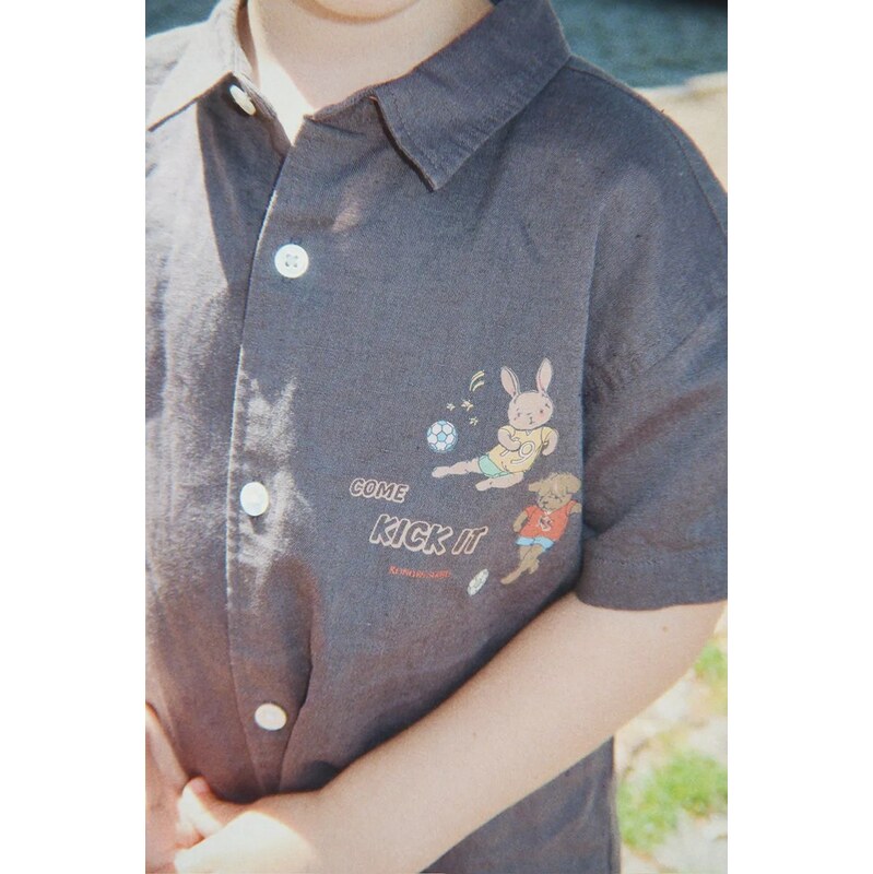 Konges Sløjd košeľa detská bavlnená HARVEY SS SHIRT GOTS 68707317