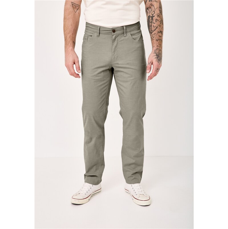 Pánske béžovohnedé bavlnené nohavice REDPOINT modern fit 68708670