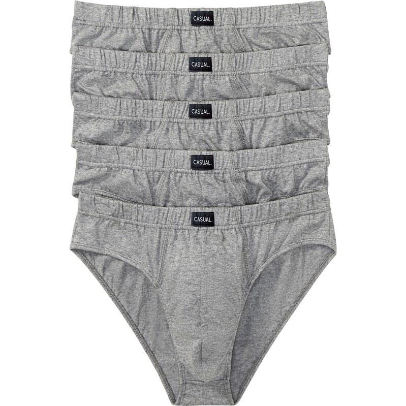 bonprix Maxi slipy (5 ks) z bavlny, farba šedá 44796706