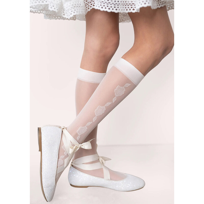 E-shop KNITTEX Podkolienky detské Noemi20 bianco 28-33(18-22)