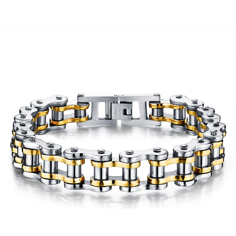 Impress Jewelry Náramok z chirurgickej ocele Moto Chain Strieborno 68791326