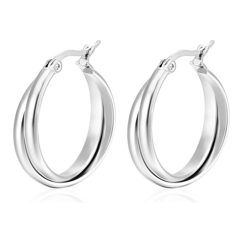 Impress Jewelry Náušnice z chirurgickej ocele Mia Strieborné 68791355