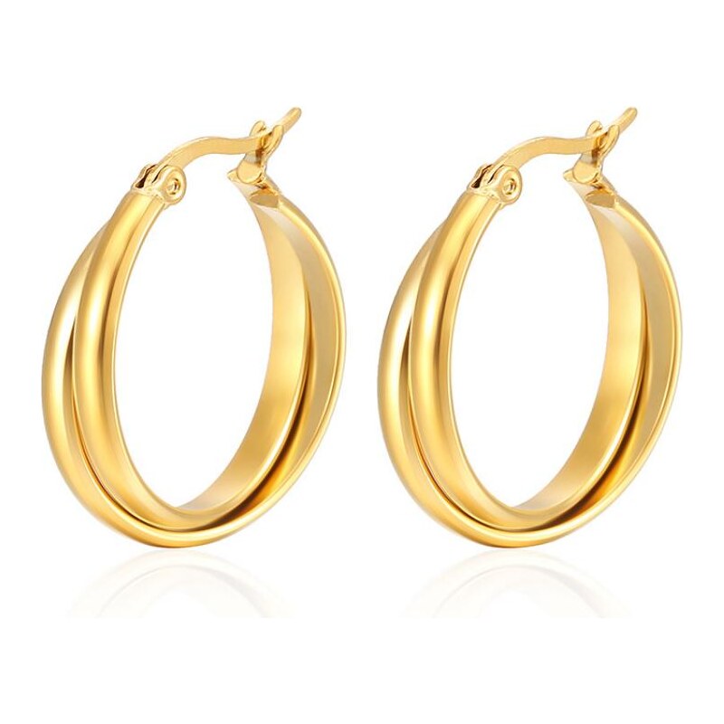 Impress Jewelry Náušnice z chirurgickej ocele Mia Zlaté 68791356