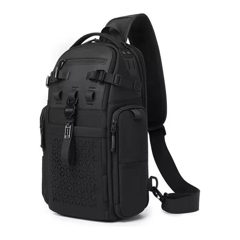 E-shop Ozuko BUSINESS batoh cez rameno + zámok Urban Čierny 13L