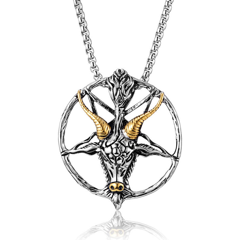 Impress Jewelry Oceľový prívesok Baphomet - Kozlí lebka 68791365
