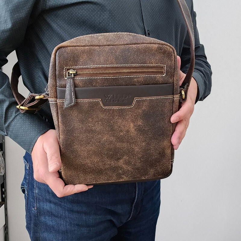 E-shop Korke.sk Kožená pánska crossbody taška NUBUK Wild