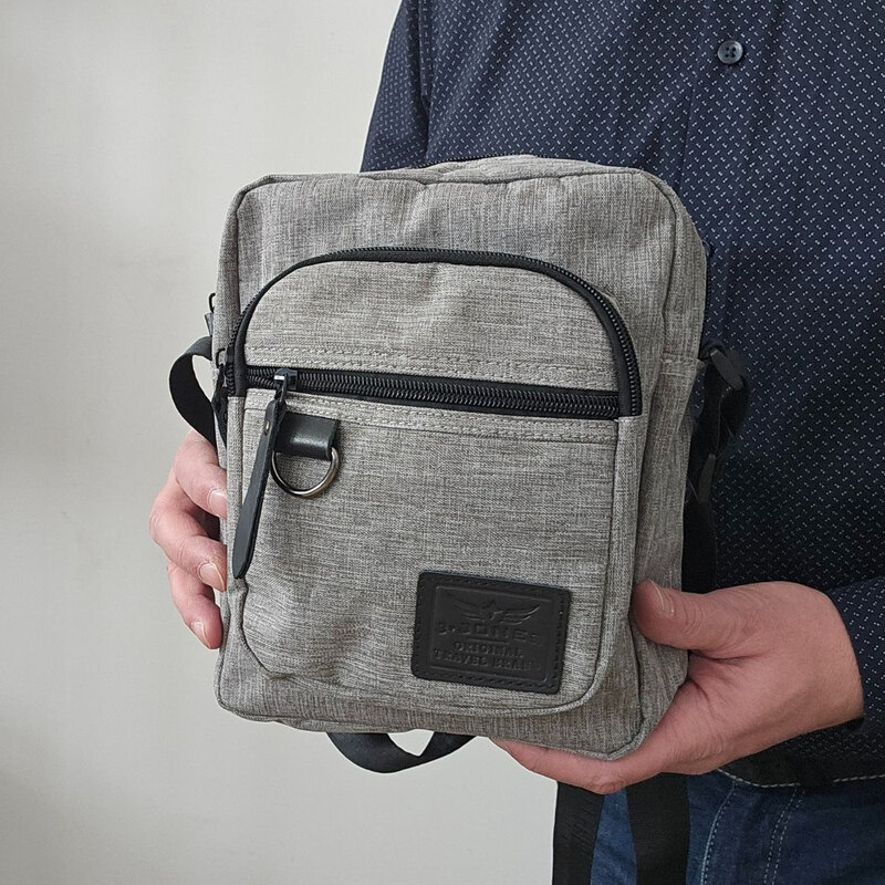 Jennifer Jones Pánska šedá crossbody taška PORTER 66572232