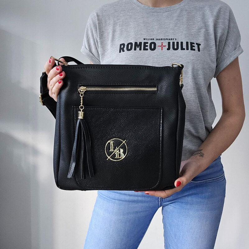 Laura Biaggi Dámska crossbody kabelka čierna MADEIRA 68713138