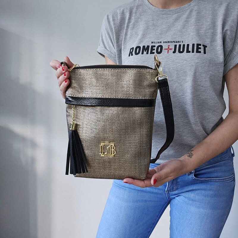 Laura Biaggi Dámska crossbody kabelka zlatá IBIZA 68713137