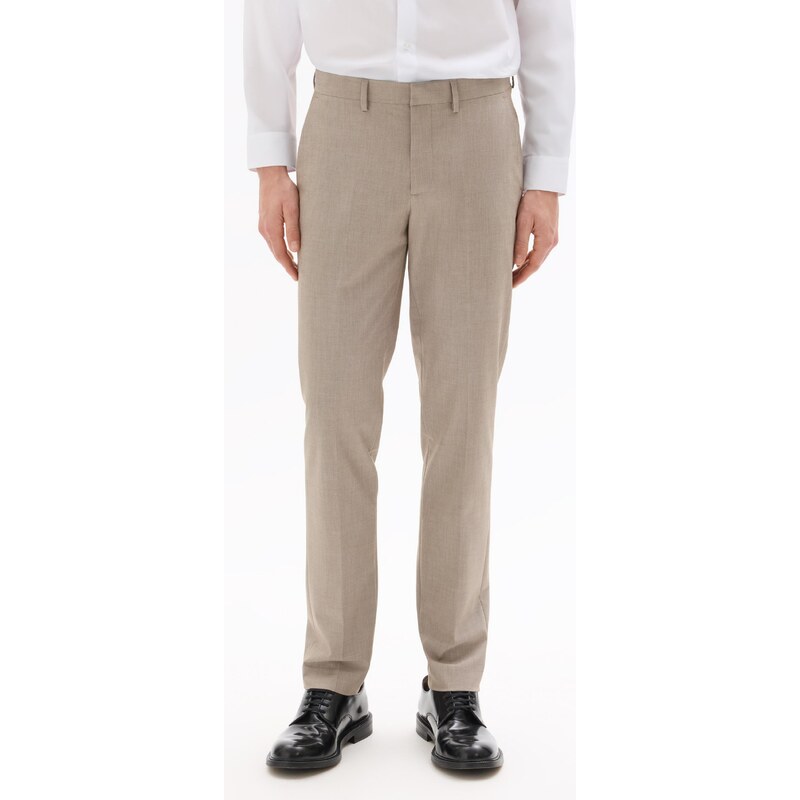 E-shop Pánske béžové bi-stretch nohavice CELIO slim fit