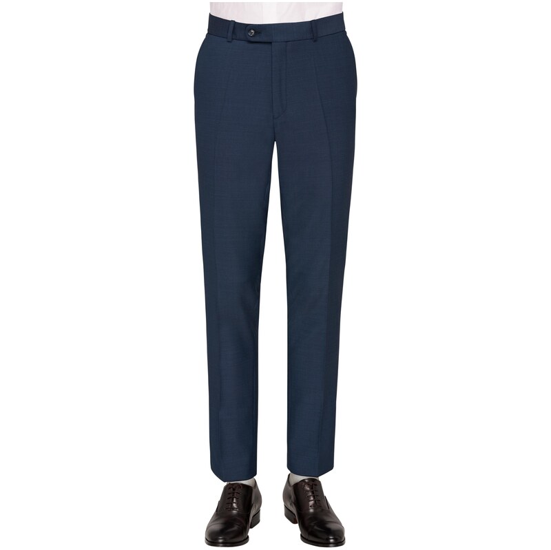 Pánske modré vlnené oblekové nohavice CARL GROSS modern fit 68714754