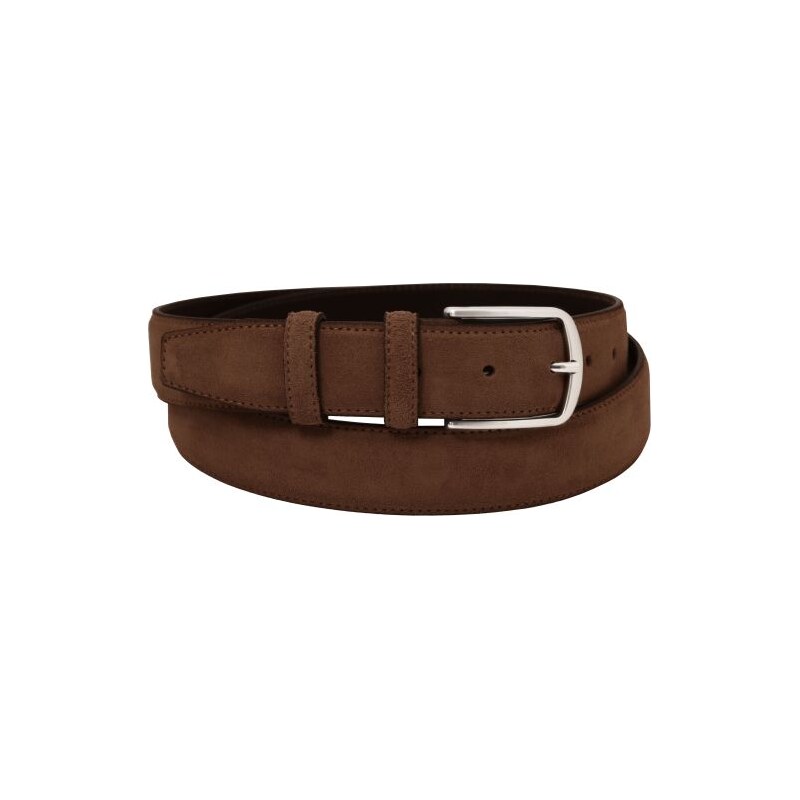 E-shop Tuscany Leather Pánsky kožený semišový opasok, šírka 35 mm