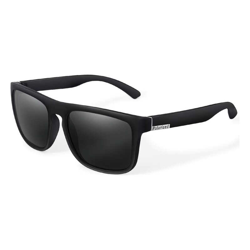 Polarzone Čierne zrkadlové polarizačné okuliare Wayfarer Crazy 68721148