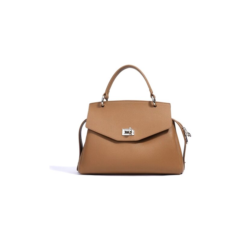 SAMUELSON Dámska kožená crossbody kabelka - béžová | Pravá koža 68723367