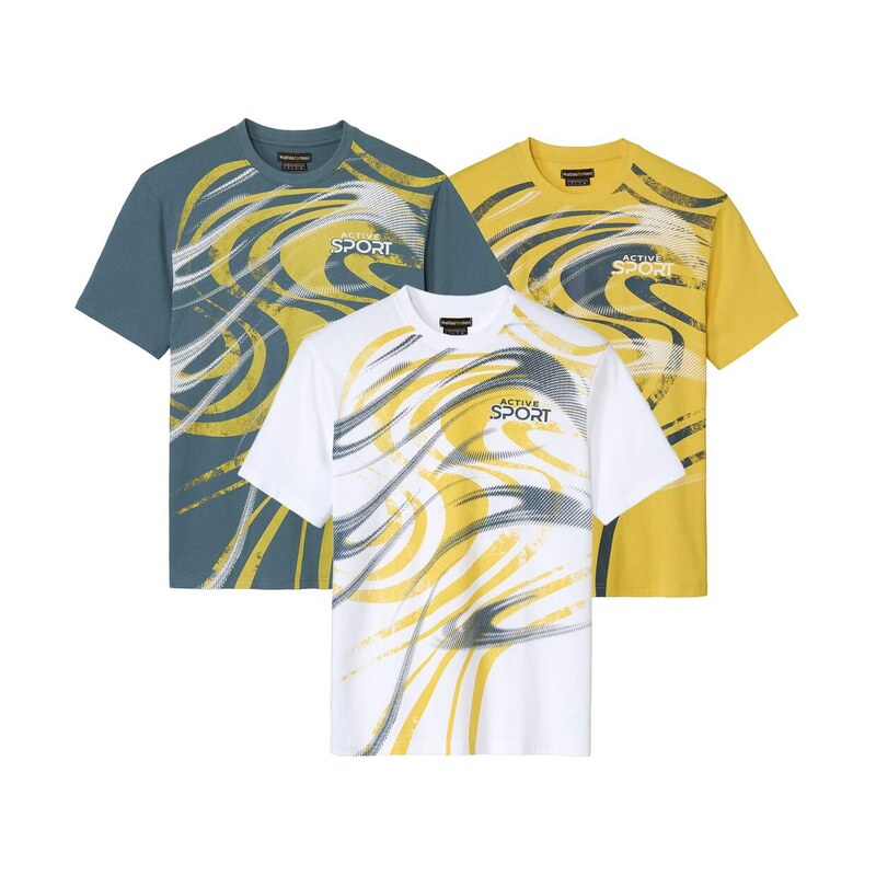Sada 3 športových tričiek Running Atlas For Men Biela 68729538