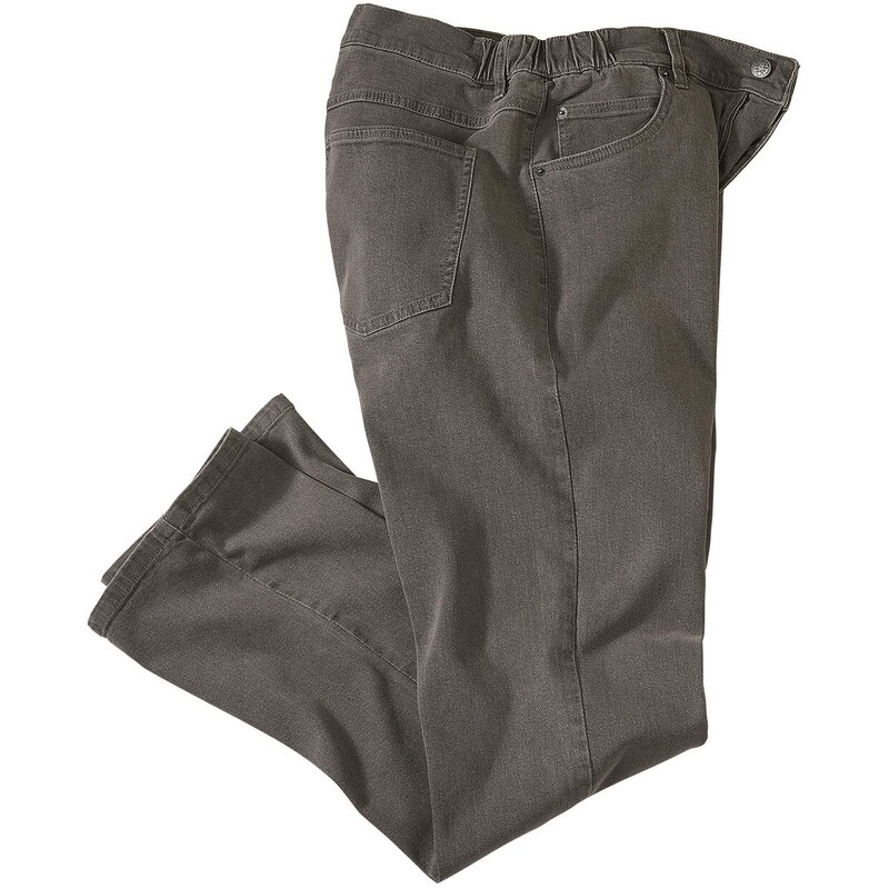 Rifle v rovnom strihu s poloelastickým pásom Atlas For Men Sivá 68729540