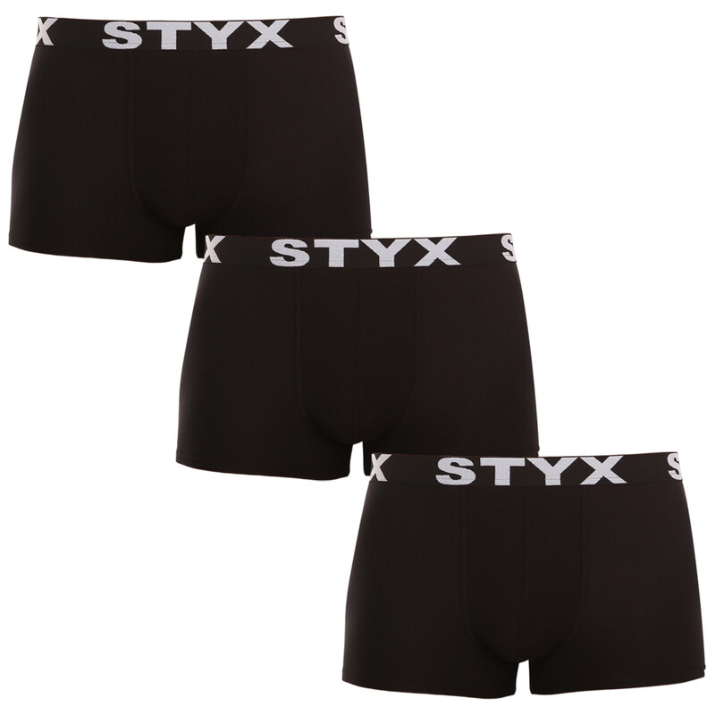3PACK pánske boxerky Styx športová guma nadrozmer čierne (3R960) 4 48700541