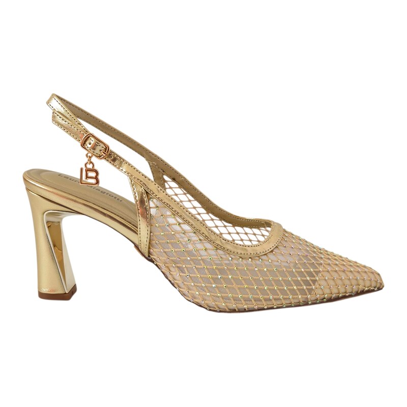 Zlaté slingback lodičky Laura Biagiotti Strass Gold 68741842