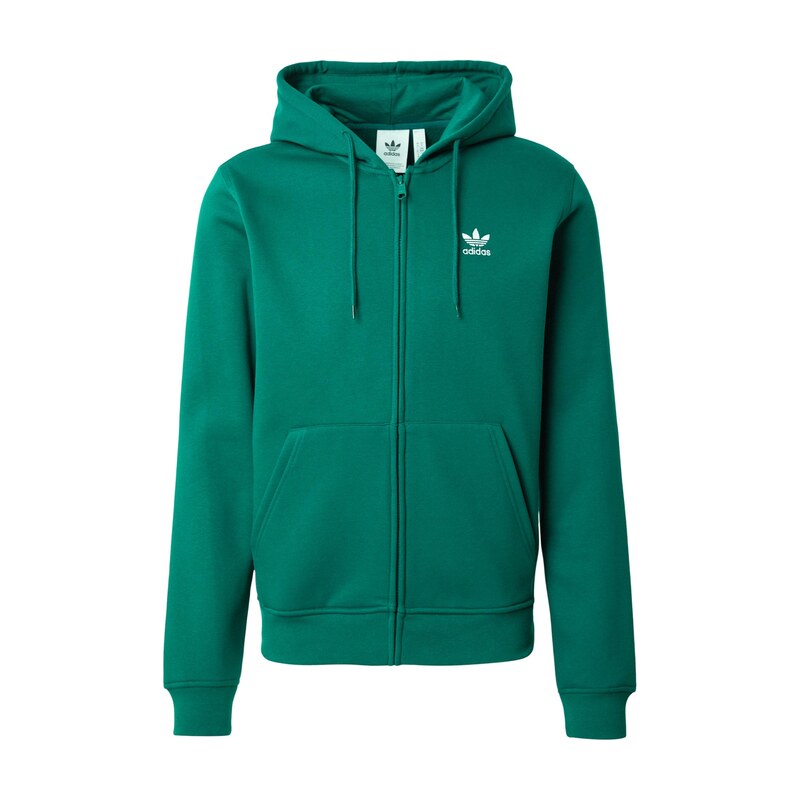 ADIDAS ORIGINALS Tepláková bunda Trefoil Essentials zelená 68746452