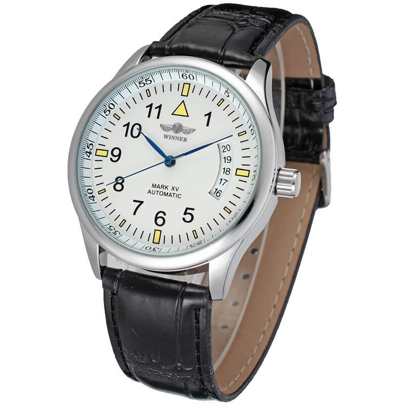 E-shop Winner pánske automatické hodinky Paratrooper White M3S1