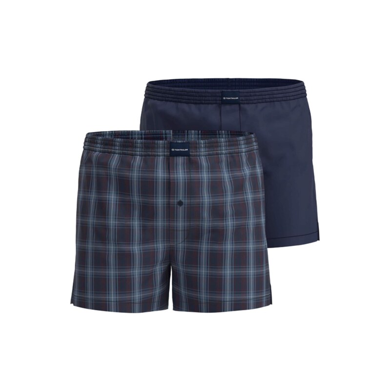 TOM TAILOR Boxerky modrá / námornícka modrá / tmavočervená / biela 68749220