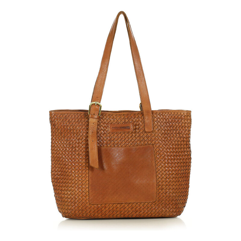 Marco Mazzini Dámska kabelka typu hobo bag z prírodnej kože | camel 68752094