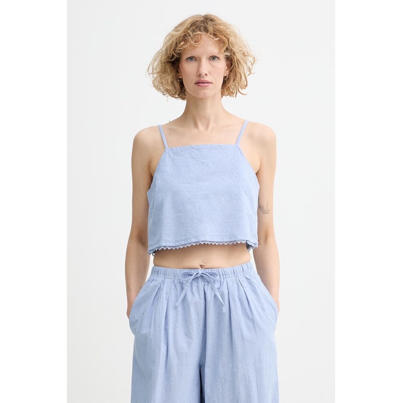 American Vintage crop top dámsky bavlnený 68757736