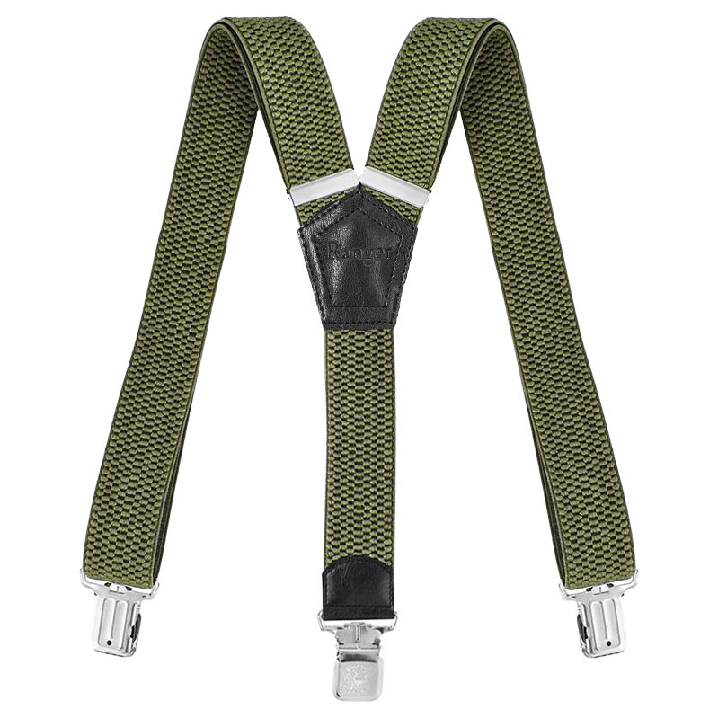 Traky na nohavice zelené šírka 4cm, 3 klipy 16958982