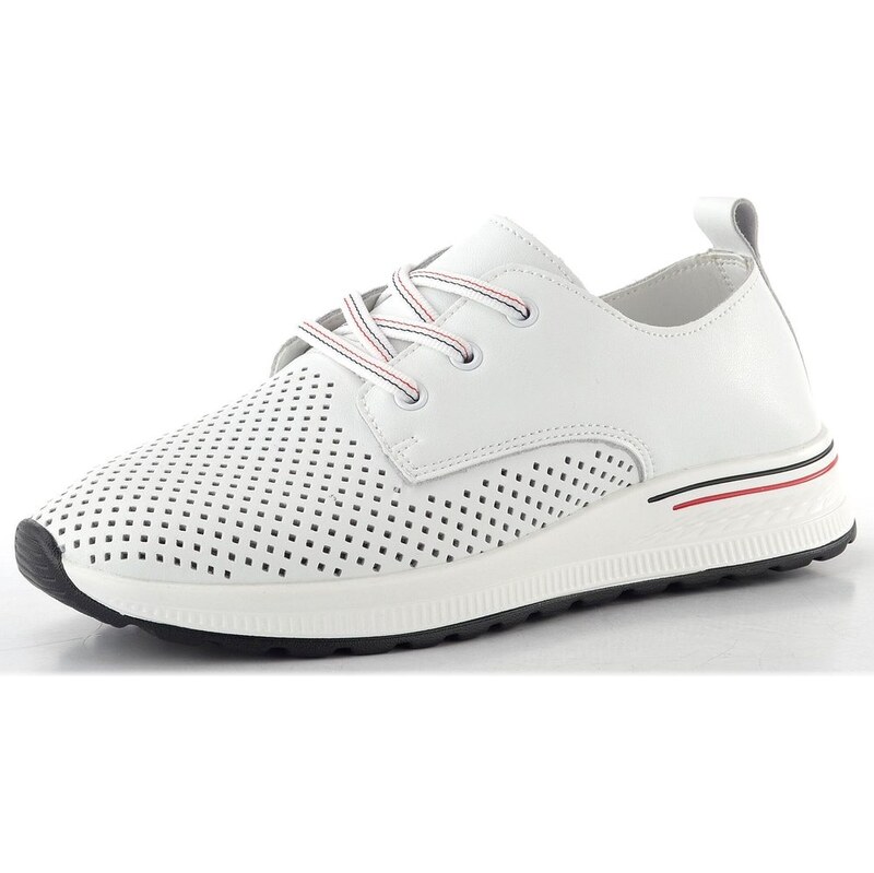 Looke kožené poltopánky Liora white L1445_68 68773587