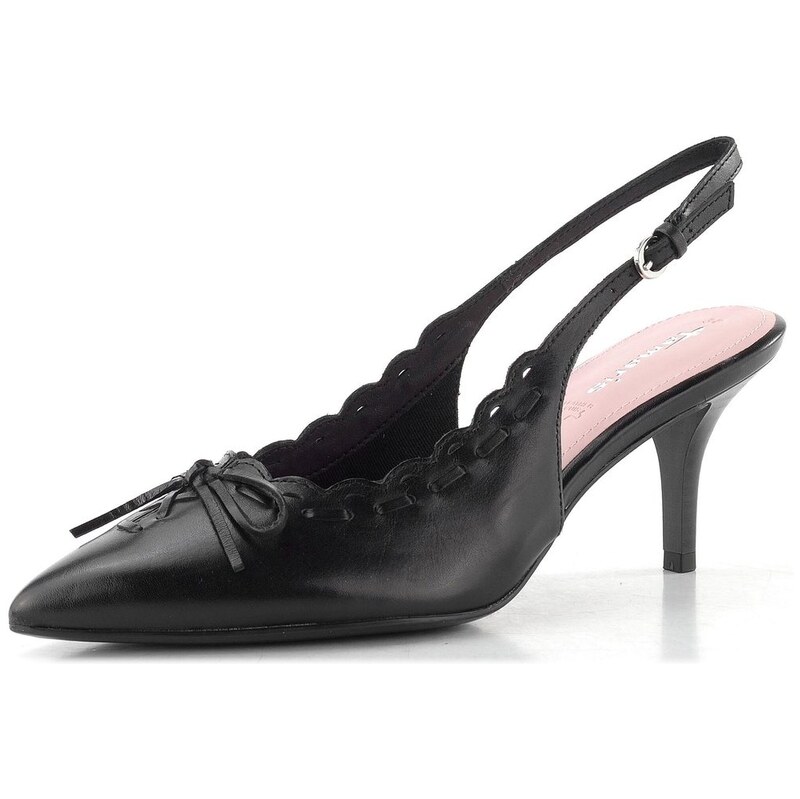 Tamaris kožené lodičky s voľnou pätou black 1-29602-46 68773623