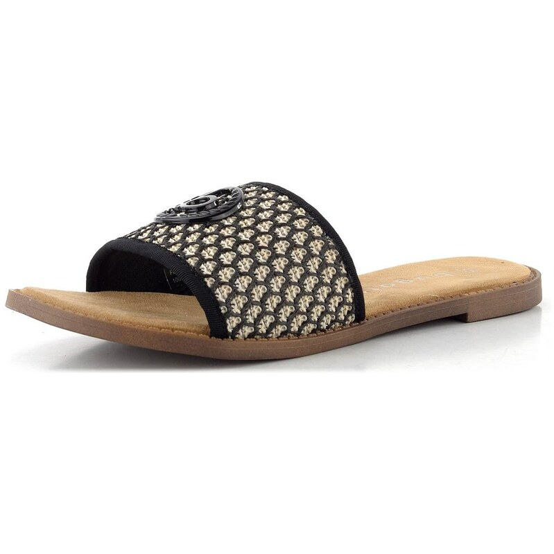 Bugatti dámske šľapky so vzorom black/offwhite 435-AI29A-6900 68773625