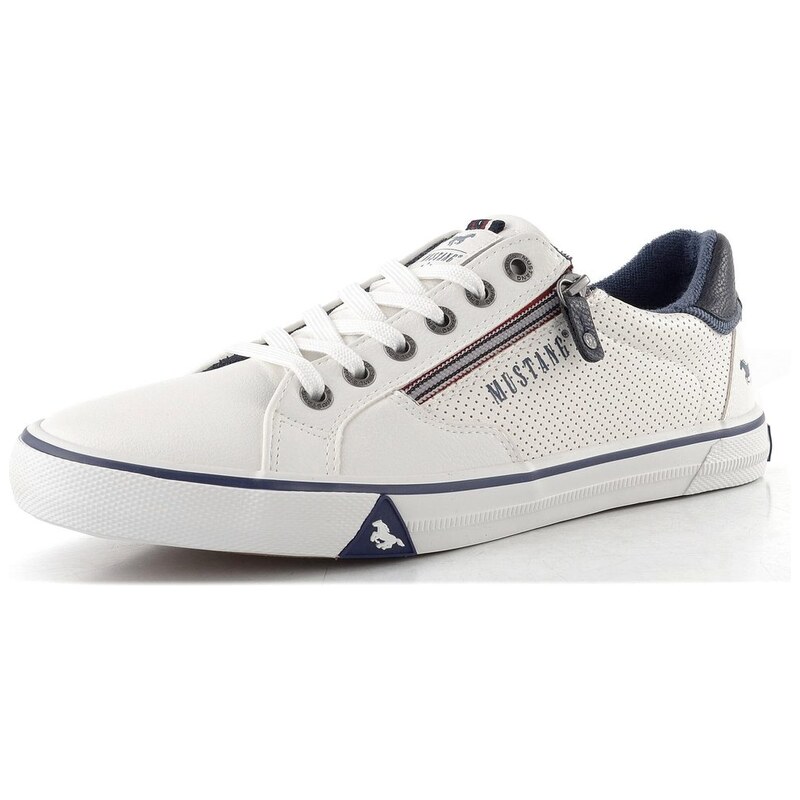 E-shop Mustang pánske tenisky so zipsom white 26M0211004