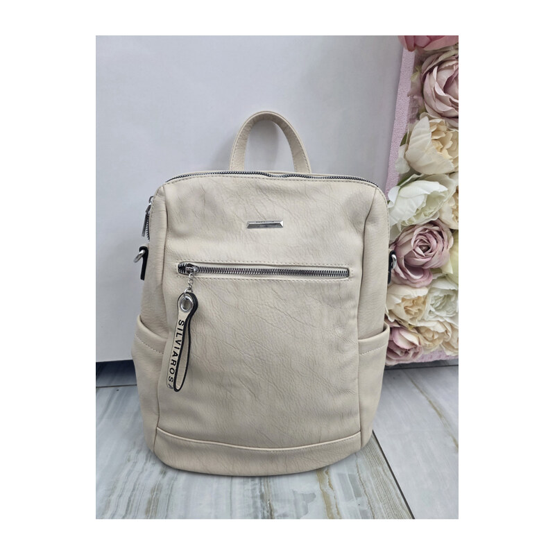 E-shop Katrins Fashion Béžový dámsky ruksak Silvia