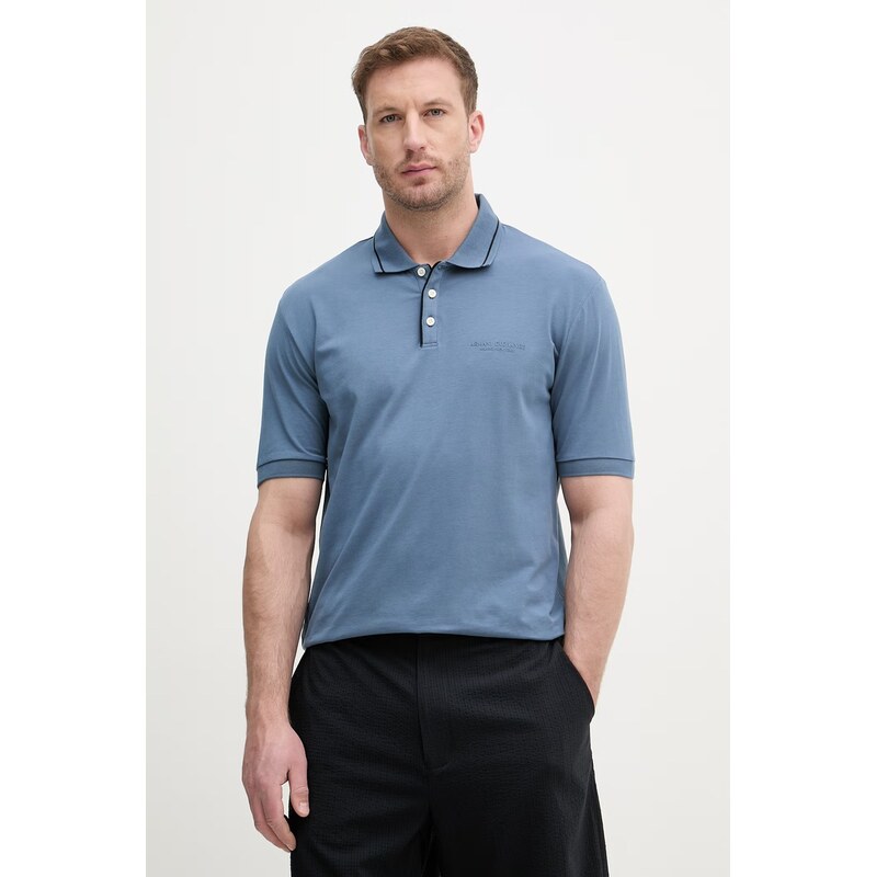Armani Exchange polo tričko pánske s bavlnou 68787650