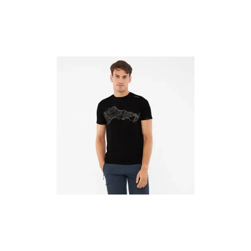 E-shop Viking Lenta Bamboo pánske tričko krátky rukáv Black/Grey vel. L