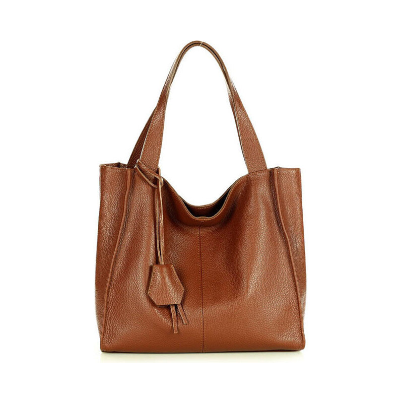E-shop Genuine Leather MARCO MAZZINI Hnedá kožená shopper kabelka