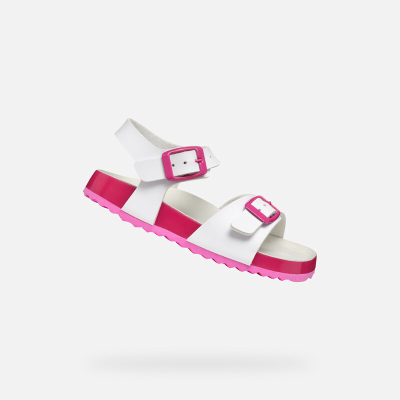 E-shop Biele dievčenské sandále Geox Adriel
