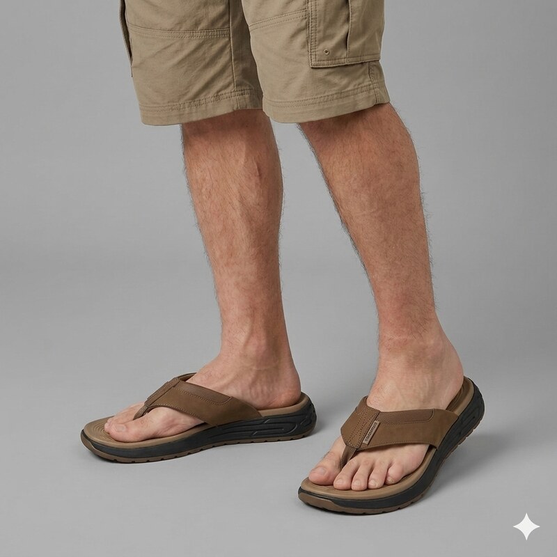 Skechers street retro jogger-tate flip flop BROWN 67764789