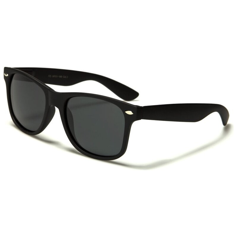 Retro Optix Wayfarer okuliare Čierne matné- dymové (polarizačné) 68791308