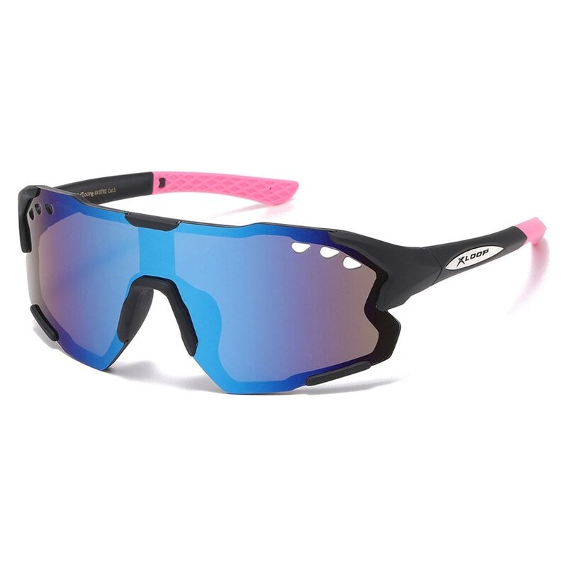 E-shop X-loop XLoop Shield okuliare Semi Rimless – Modro-fialové Ružové