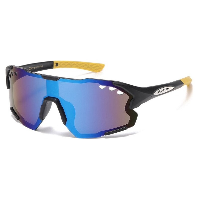 E-shop X-loop XLoop Shield okuliare Semi Rimless – Modro-fialové Žlté